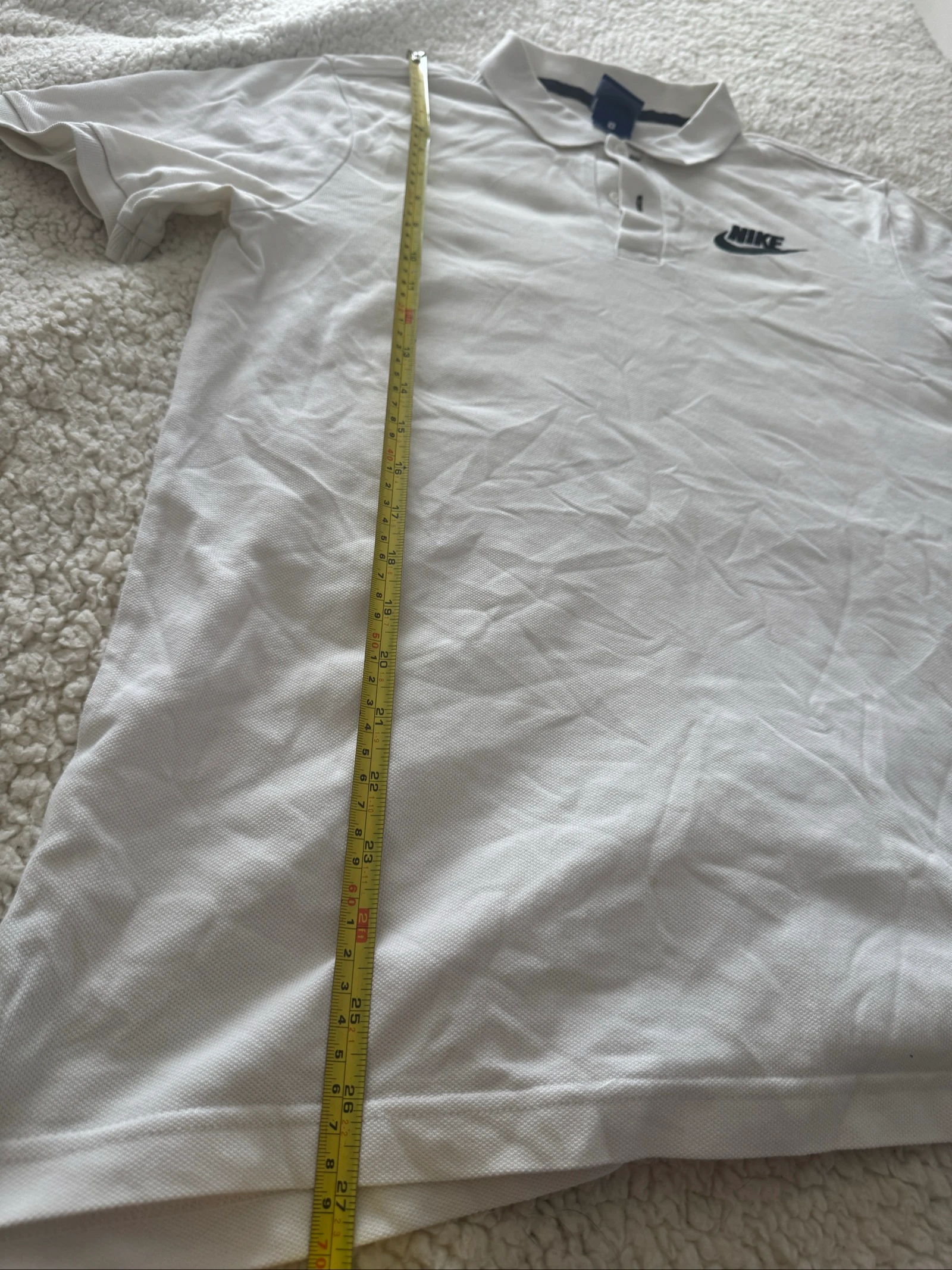 Camiseta Polo Nike com Logo Bordado Branco Tamanho S Vintage Casual Streetwear – photo 13